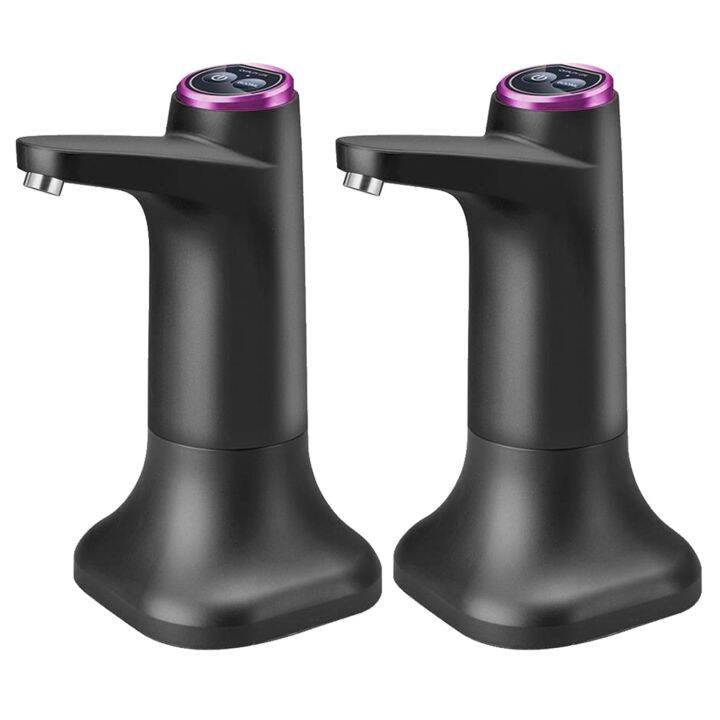 2X Electric Water Bottle Pump with Base USB Water Dispenser Portable