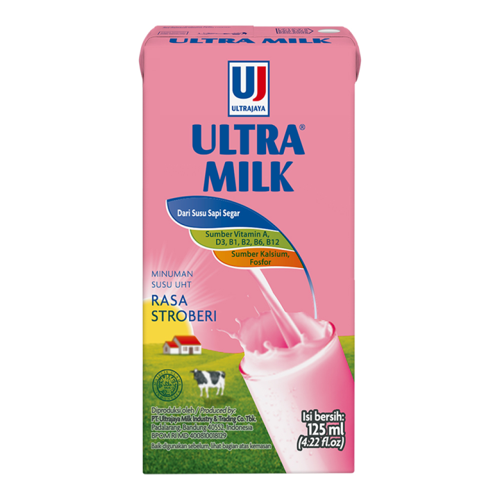 Ultra Milk Susu Uht Stroberi 125 Ml Lazada Indonesia