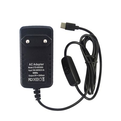 ”【；【-= 5V 3A Type-C With Switching Power Adapter Power Cord Adapter Replacement For Raspberry Pi 4  US Plug