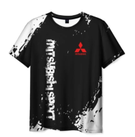 Mitsubishi T-shirts Anime Oversized T-Shirt Essentials Crew Neck Short Sleeve Casual 3D Printing T Shirt For Mens Clothing022