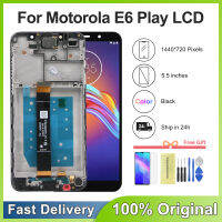 5.5 "; ต้นฉบับสำหรับ Motorola Moto E6เล่นจอแสดงผล LCD เปลี่ยนหน้าจอสัมผัส Digitizer สำหรับ MOTO E6Play XT2029 XT2029-1ที่มีกรอบ