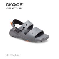 [A NEW HOT]✳D1☈Crocs คลาสสิกทุกภูมิประเทศรองเท้าแตะในกระดานชนวนสีเทา