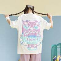 CALMMIND BUBBLE MONSTER WHITE SHORT SLEEVE OVERSIZE T-SHIRT - S