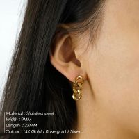 【CW】 SUNIBI Fashion Stud Earrings for Cuban Chain Gold Plated Dangle Punk Jewelry Wholesale