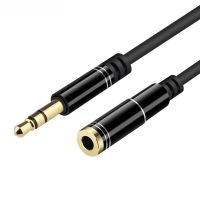 ☌▧ 3.5mm Jack Aux Audio Male to Female Extension Cable 3/4 Pole with Microphone Stereo Compatible For PC Headphone Car Speaker Mic