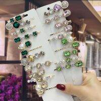 【YF】 1 Set Women Hair Clips Headwear Jewelry Fashion Crystal Accessories for Girls Luxury Pearl Barrettes Pins Christmas Gift