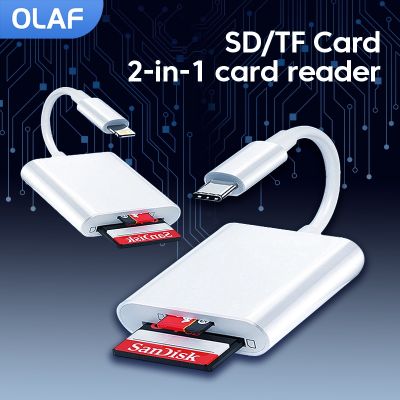 Olaf TF SD Card Reader Type C Adapter For IOS to Micro SD TF Card Memory Reader High Speed Adapter For iPhone PC USB Flash Drive