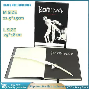 New Big Size Anime Death Note Notebook Set Leather Journal And Necklace  Feather Pen Journal Death Note Pad For Gift
