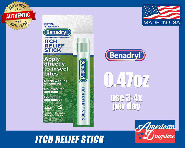 Benadryl Extra Strength Itch Relief Stick For Insect And Mosquito Bites Topical Analgesic 0