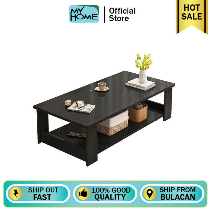 MYHOME Living Room Sofa Table 2 Layers Coffee Table With Storage Center Tea Table | Lazada PH