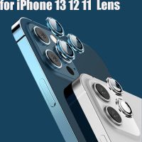 For iPhone 13 12 Pro Max Metal Ring Tempered Glass Cover Camera Lens Protectors For iPhone 13 12 11 Pro Max Mini Protective Cap