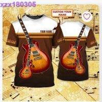 Personalized Name Guitar Bass 3D All Over Printed Clothes T SHIRT