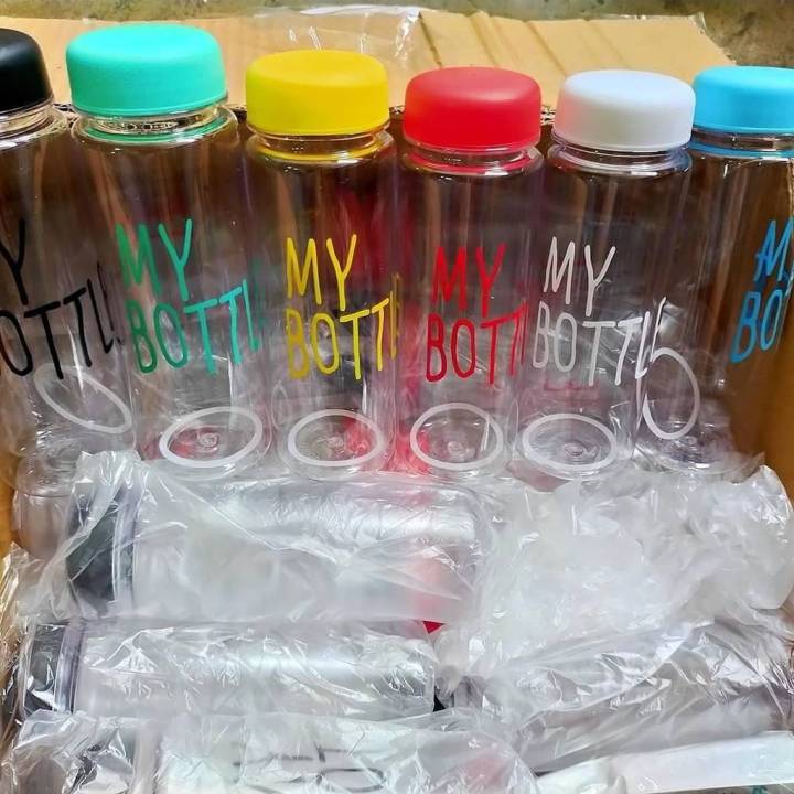 at-outlet-ขวดน้ำmy-bottle-ขวดน้ำพลาสติกหลากสี-สินค้าส่งในไทย-มีราคาส่งขวดน้ำพลาสติกพกพาขนาด-500-ml-ขายยกลัง-100-ใบ
