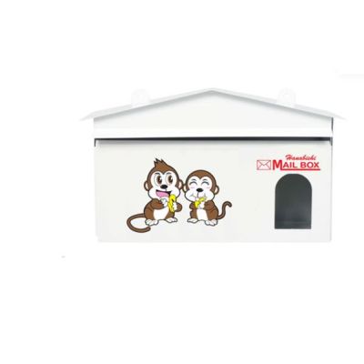 สินค้าใหม่ Mail Box ตู้จดหมาย ลายลิง Hanabishi รุ่น LT-021 สีขาว เคลือบกันสนิม ตู้รับจดหมาย ตู้จดหมายสวยๆ