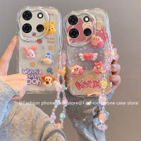 Phone Case เคส Infinix Smart7 X6515 Smart7 HD เคสลายการ์ตูนตุ๊กตาภาพสามมิติน่ารักพร้อมสร้อยข้อมือดอกไม้กรอบซิลิโคนนิ่มกันกระแทก2023