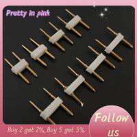 PRETTY IN PINK 1 ทองแดงทองแดง ตัวเชื่อมต่อ RGB 3Pin 2ขา ทองสีทอง ขั้วต่อแถบ LED อุปกรณ์เสริมแสงสว่าง 6mm 7mm 8mm 9mm 10mm ขั้วต่อบัดกรี แถบไฟ LED