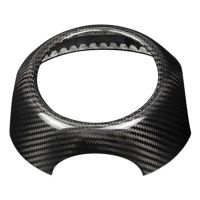 Real Carbon Fiber Car Steering Wheel Airbag Cover Sticker for MINI COOPER R55 R56 R57 R58 R60 R61