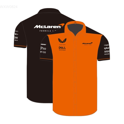 ใหม่ McLaren F1 Summer เสื้อกีฬาแขนสั้น ทรงหลวม แฟชั่นฤดูใบไม้ร่วง สําหรับผู้ชาย 2022 high-quality