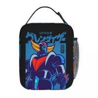 ❀ Pop Grendizer UFO Robot Goldorak Thermal Insulated Lunch Bags School Portable Bento Box Thermal Cooler Food Box