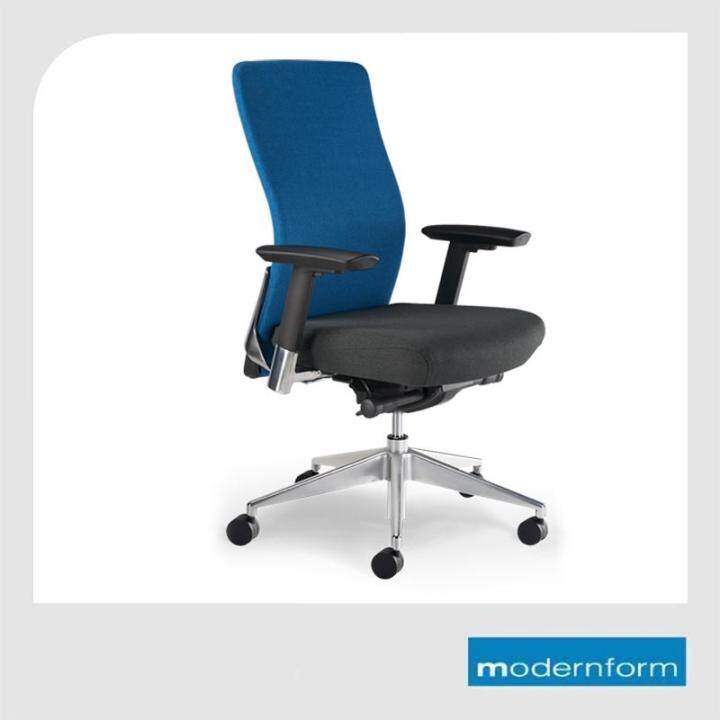 modernform-เก้าอี้สำนักงาน-รุ่น-series15-เบาะสีดำ-พนักพิงกลาง-สีน้ำเงิน-เก้าอี้ทำงาน-เก้าอี้ออฟฟิศ-เก้าอี้ผู้บริหาร-เก้าอี้ทำงานที่รองรับแผ่นหลังได้ดีเป็นพิเศษ-ปรับที่วางแขนได้-3-ทิศทาง-ปรับล็อคเอนพนั