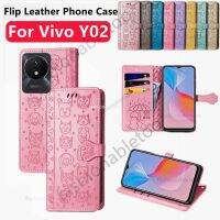 เคสโทรศัพท์หนังสุดหรูสำหรับ Vivo Y11 2023 Y02A Y0 2 Y02 Y 02 VivoY02 2022เคสฉากยึดแม่เหล็กแบบฝาพับฝาหลังกันกระแทก