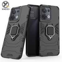 XICCI สำหรับ OPPO Reno 8 5กรัม /Reno 8Pro 5กรัมกรณี,ซิลิโคน TPU และฮาร์ดพีซีหรูหราเกราะกันกระแทกโลหะผู้ถือแหวนปกโทรศัพท์ปลอก