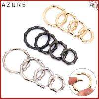 AZURE 5pcs ที่มีคุณภาพสูง ประตูชุบเคลือบ ตะขอโลหะผสมสังกะสี กระเป๋าถือ carabiner purses กระเป๋าเข็มขัดหัวเข็มขัด หัวเข็มขัดแหวนรูปหลายเหลี่ยมฤดูใบไม้ผลิ คลิปหนีบตะขอ