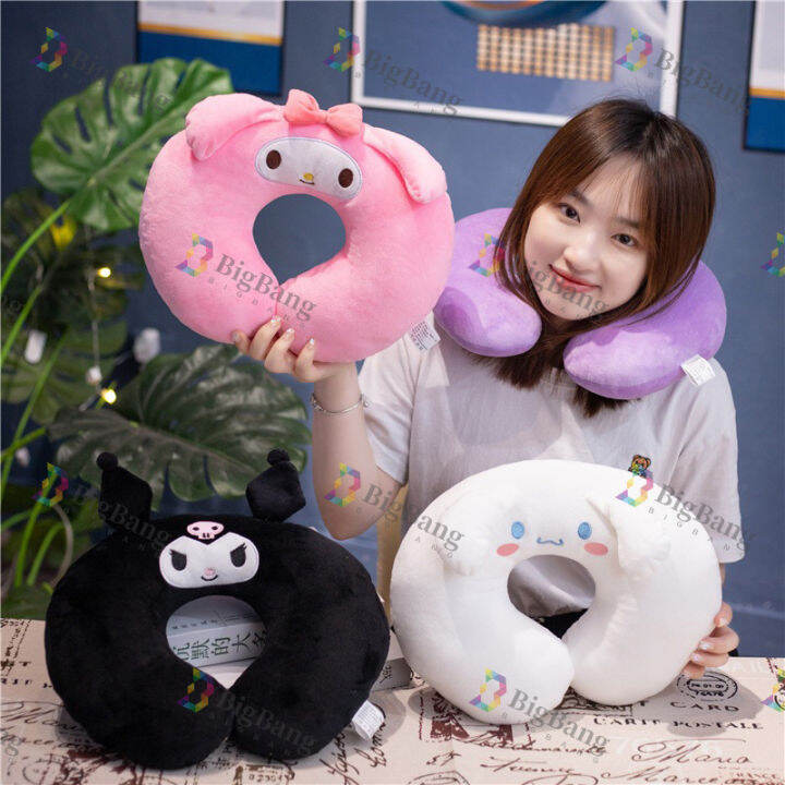 Sanrio Kuromi U Shaped Pillow Driving 360° Around Neck Foam Neck Pillow ...