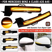 For Mercedes Benz A Class W177 V177 A200 CLA C118 2020 2021 LED Dynamic Turn Signal Light Side Mirror Sequential Blinker Lamps