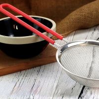 Stainless Steel 2 Layer 30 Fine Mesh Strainer Kitchen Flour Handheld Screen Mesh Flour Sieve Oil Colander Kitchen Tools Mesh Covers