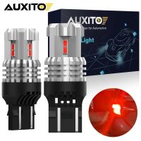 AUXITO หลอดไฟ Led ไฟเบรก7443 T20 12V สีแดง W21/5W BAY15D W21W 1157ไฟท้าย LED สำหรับจอด3157สำหรับ Toyota Corolla 150 E150 Camry Aury