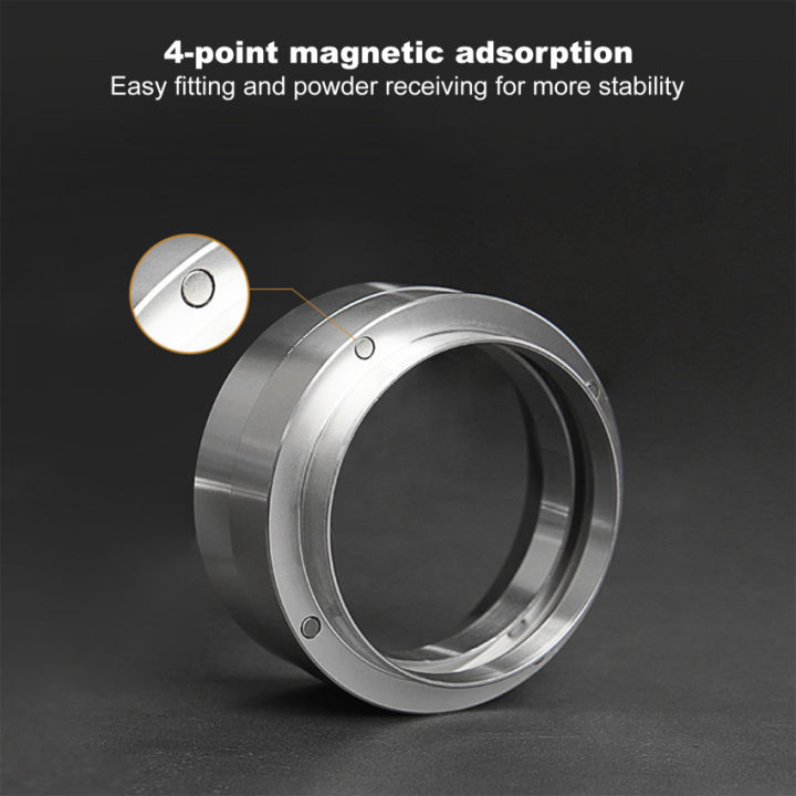 51mm-magnetic-dosing-funnel-espresso-coffee-dosing-ring-15mm-anodized-aluminum-with-9-magnetized-steel-compatible-with-58mm-portafilter