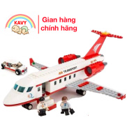 Bộ đồ chơi lắp ráp máy bay vận tải 334 chi tiết, gồm phi công