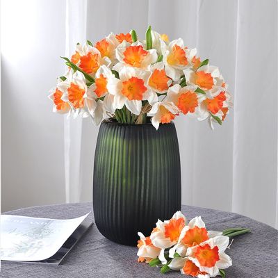 【CC】 Real Flesh feel daffodils flower home decor artificial flowers wedding decoration mariage flores white floral
