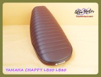 HONDA CHAPPY LB50 LB80 DOUBLE SEAT COMPLETE "DARK BROWN" with "BLACK" TRIM #เบาะรถมอเตอร์ไซค์ สีน้ำตาลเข้า ขอบคิ้วสีดำ หนังพีวีซี งานสวย สินค้าคุณภาพดี