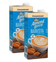 Blue Diamond Almond Breeze Almond Milk BARISTA Unsweetened 946ml. (2กล่อง) บลูไดมอนด์ อัลมอนด์ บรีซ นมอัลมอนด์ บาริสต้า สูตรไม่หวาน