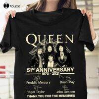 Queen Band 51ของขวัญวันครบรอบสำหรับแฟนๆร็อค Unisex T คอกลมแขนลำลองขาสั้นแฟชั่นพิมพ์ลาย100%