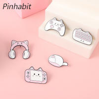 Pinhabit สัตว์พืชดอกไม้เคลือบหมุดเต่าสุนัขจิ้งจอกหอยทากแมวกระต่ายเข็มกลัดโลหะผสมที่กำหนดเอง