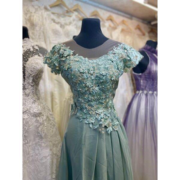 [NEW STYLE] SAGE GREEN Mother of the Bride Dress / Long Gown for Ninang