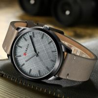 CURREN 8386 Mens Watches Simple Leather Quartz Wristwatches Classic Business Male Clock Brown Relogio Masculino Casual