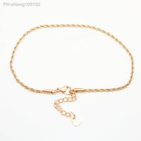 Simple Fashion Anklet 304 Stainless Steel Gold Color Anklet Adjustable Chain foot-chain Jewelry Gifts For Women 1 Piece