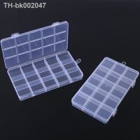 ♦☇﹉ 15 Grid Clear Organizer Box Adjustable Dividers Plastic Compartment Storage Container For Craft Beads Jewelry Small Parts