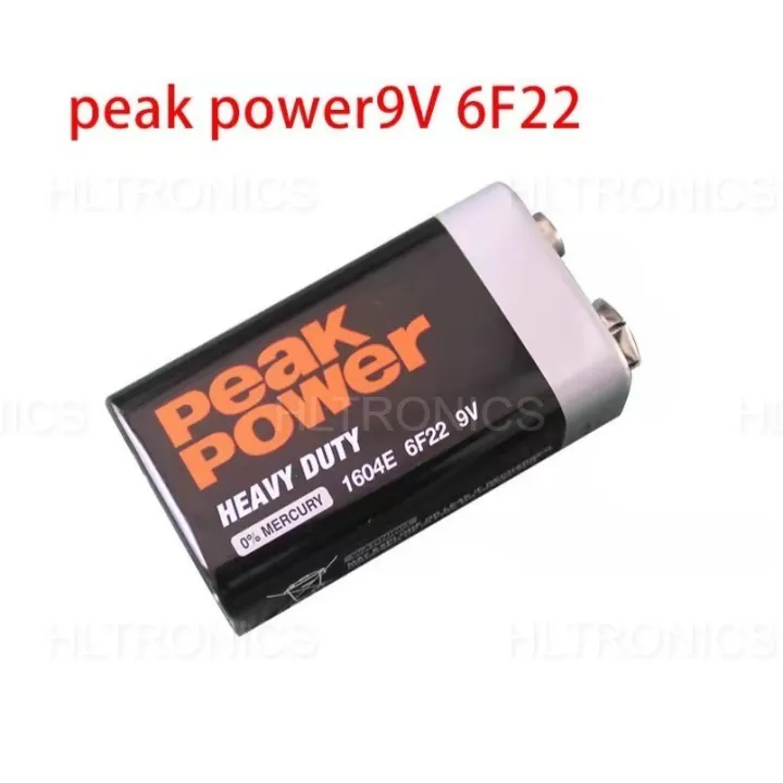 Original 9V battery PEAK POWER 9 VOLTS 9 VOLT ITEM IS BRAND NEW LIMITED