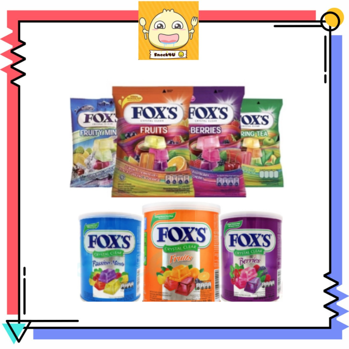 [Snack4u] Fox's Crystal Clear Foxs Halal Indonesia Candy Fruits