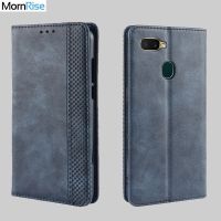 Mewah Retro Slim Magnetik Kulit Flip Cover UNTUK OPPO A5S/A7 Buku Kasus Dompet Kartu Slot Berdiri Soft Cover tas Ponsel