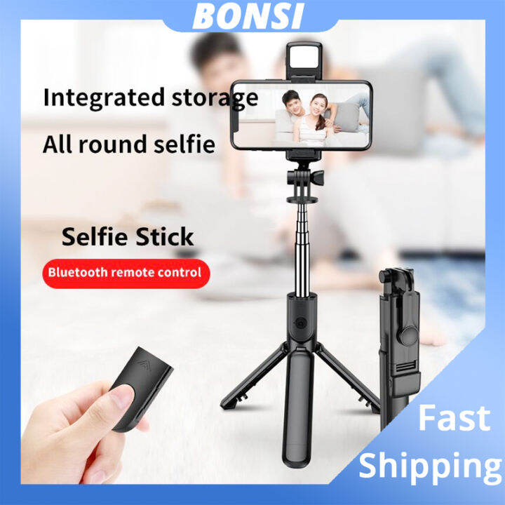Foldable Smart Selfie Stick Portable Wireless 360 Rotate Shooting