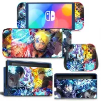 เคสสติกเกอร์รูปลอกนารูโตะชุดคอสเพลย์ดราก้อนบอลลูฟี่สำหรับ Nintendo Switch คอนโซลเกม Oled Joy-Con ขาตั้งตัวควบคุมจอยเกม