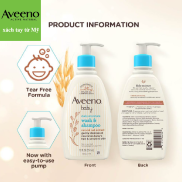 Aveeno baby wash & shampoo 354ml - nội địa Mỹ