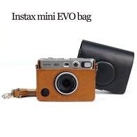 ใหม่การป้องกันหนัง PU พีวีซีฝากระเป๋าใส่ของสำหรับ Fujifilm Instax Mini EVO ฟิล์มสำเร็จรูปกล้องภาพถ่ายพร้อมสายคล้องไหล่แบบถอดได้