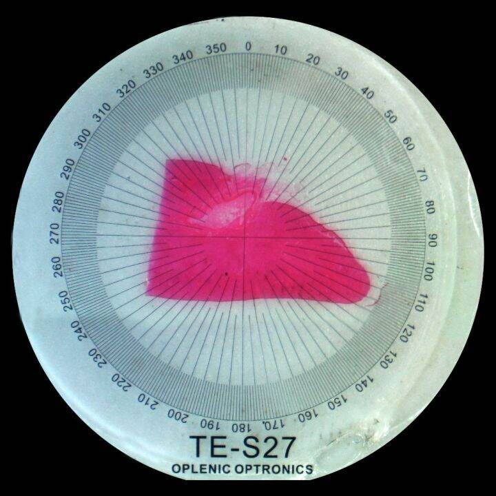 TES27 D=20 967 Degree Diagraph Microscope Eyepiece Micrometer